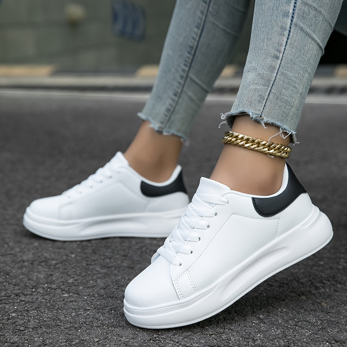 Sneakers orthopédiques blanches femme — confort & soutien