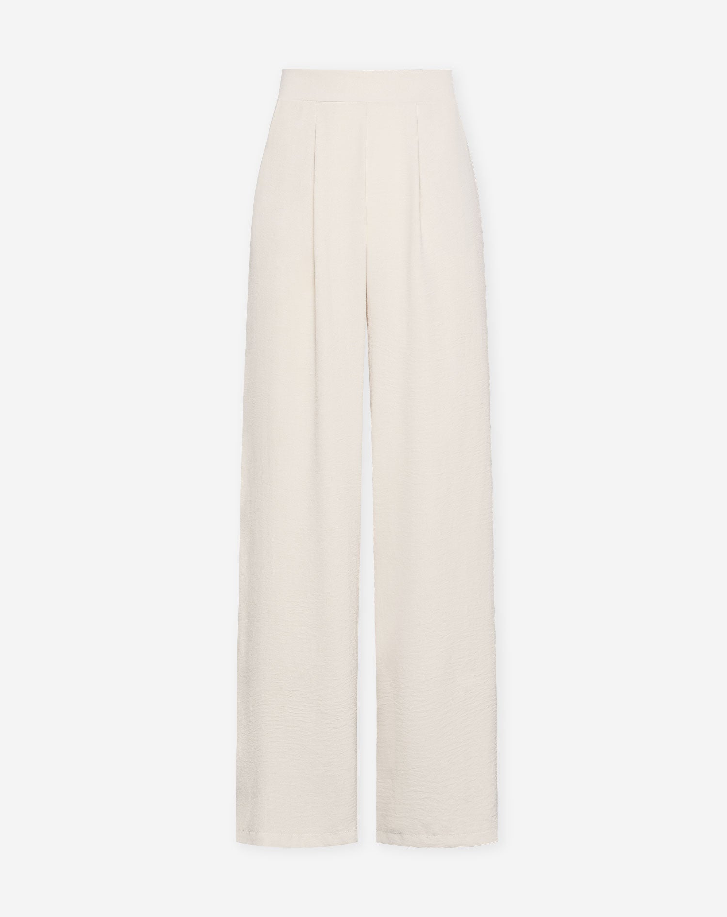 Pantalon femme JULIE – pantalon beige wide leg taille élastique chic & confortable