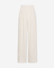 Pantalon femme JULIE – pantalon beige wide leg taille élastique chic & confortable