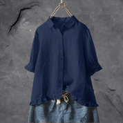Blouse femme Lola élégante — chemisier en coton mélangé, style intemporel & chic