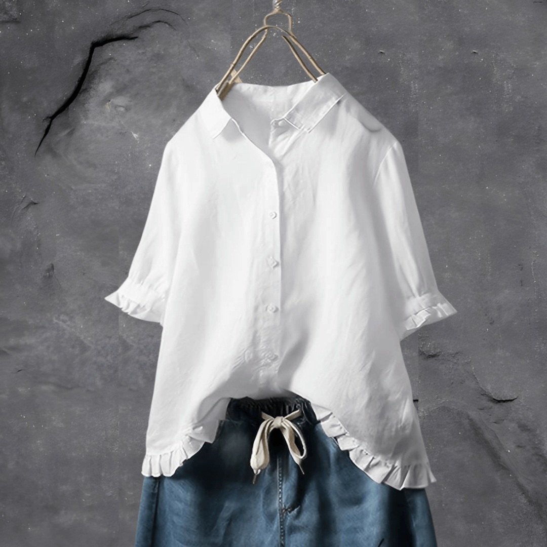 Blouse femme Lola élégante — chemisier en coton mélangé, style intemporel & chic