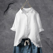 Blouse femme Lola élégante — chemisier en coton mélangé, style intemporel & chic