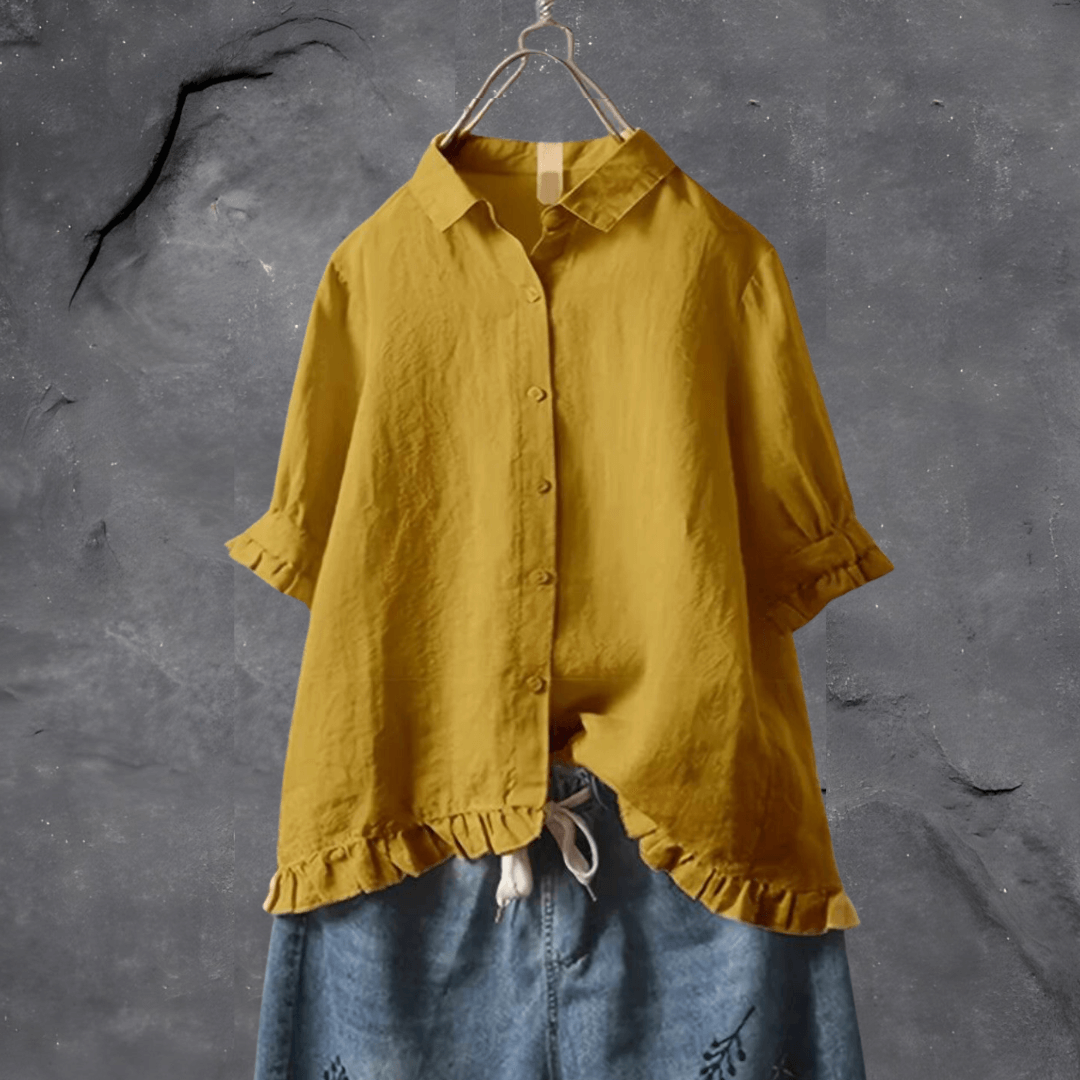 Blouse femme Lola élégante — chemisier en coton mélangé, style intemporel & chic