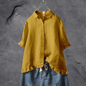 Blouse femme Lola élégante — chemisier en coton mélangé, style intemporel & chic