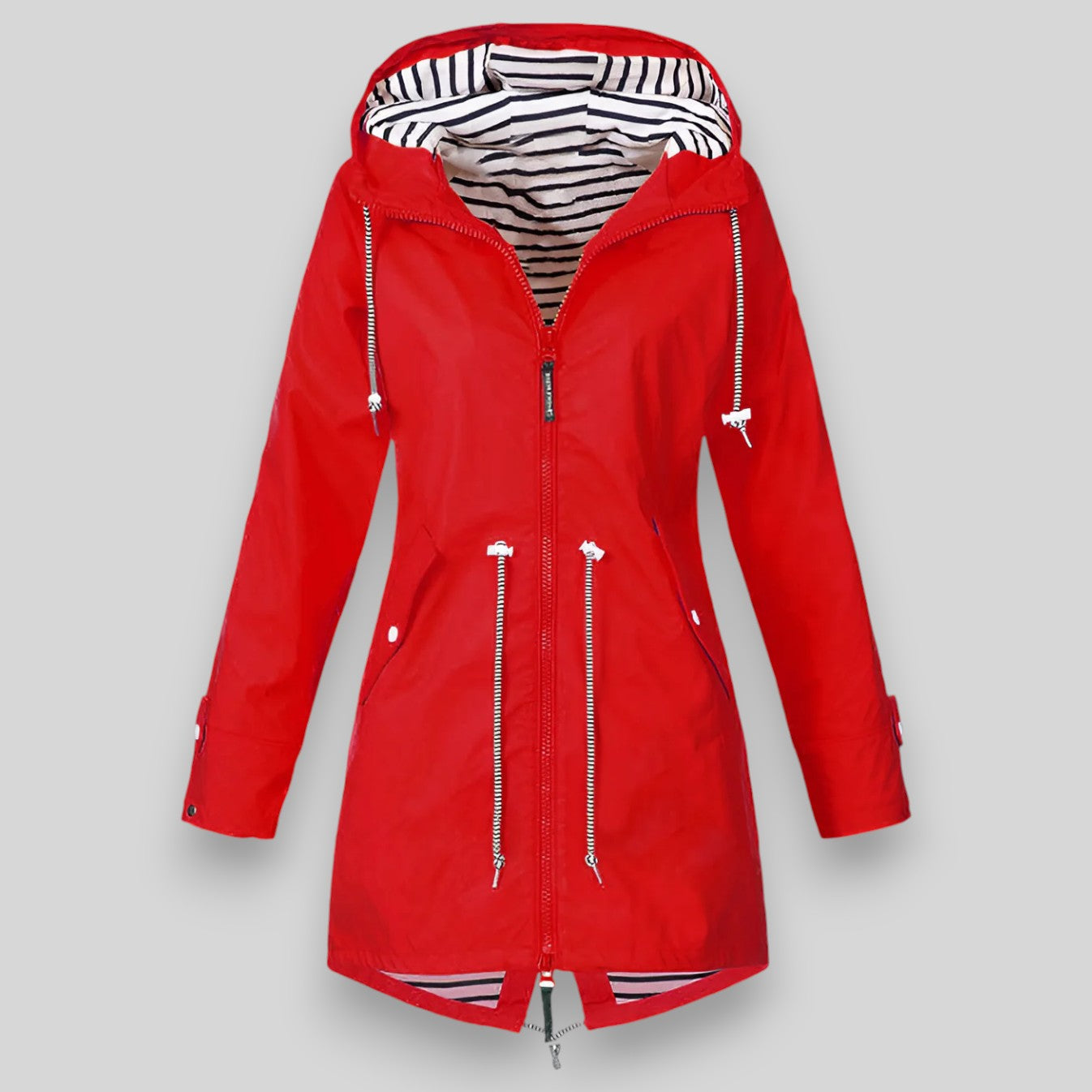 Manteau imperméable femme Laura – trench long avec capuche ajustable & coupe élégante