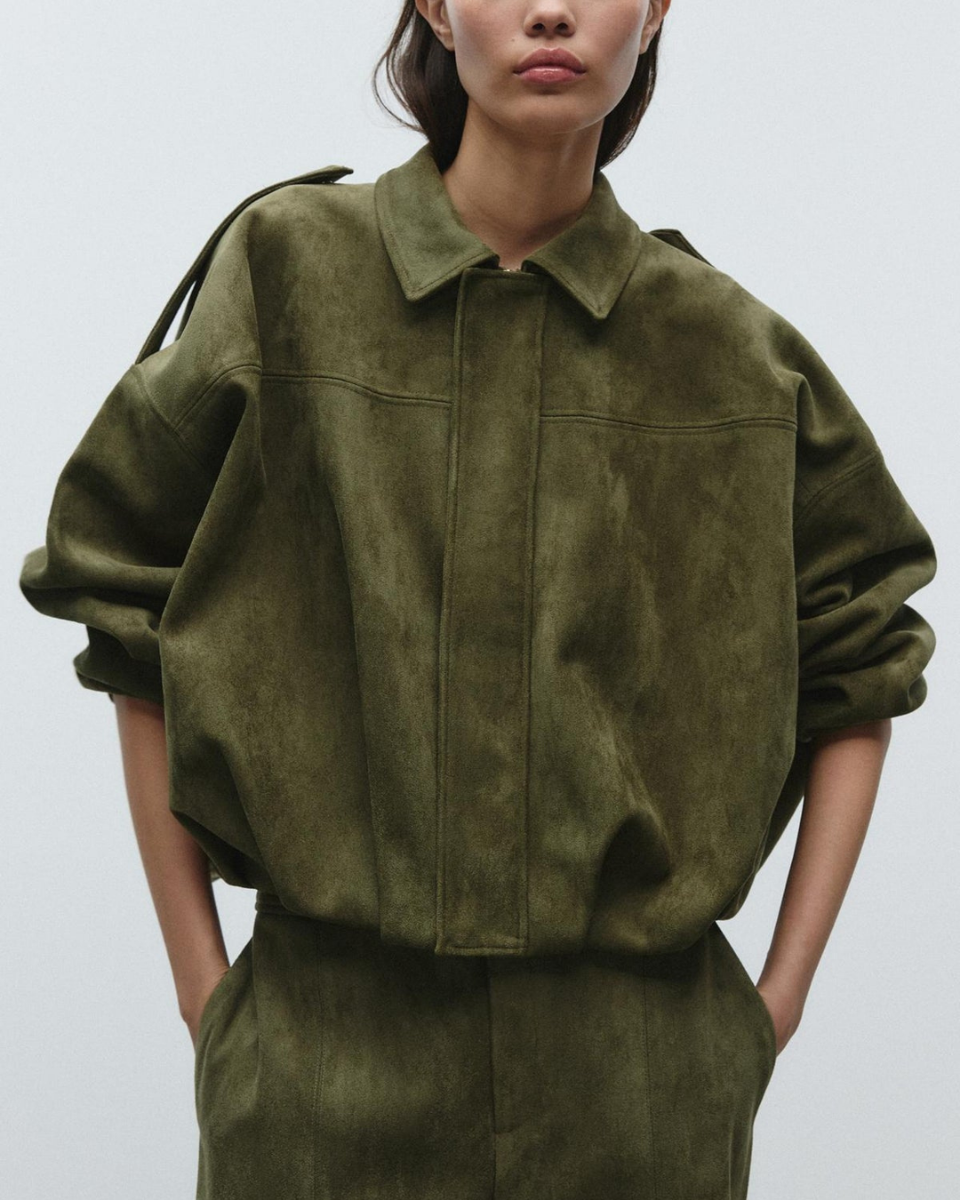 veste femme suède oversize – manteau city chic à doublure douce