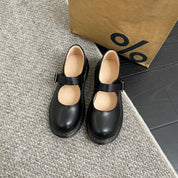 Ballerines Mary Jane femme marron — chaussures rétro à bride & bout rond confortables