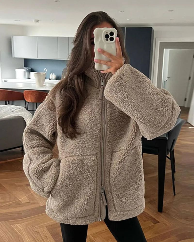 manteau femme Evi – veste élégante en coton mix chaud & confortable