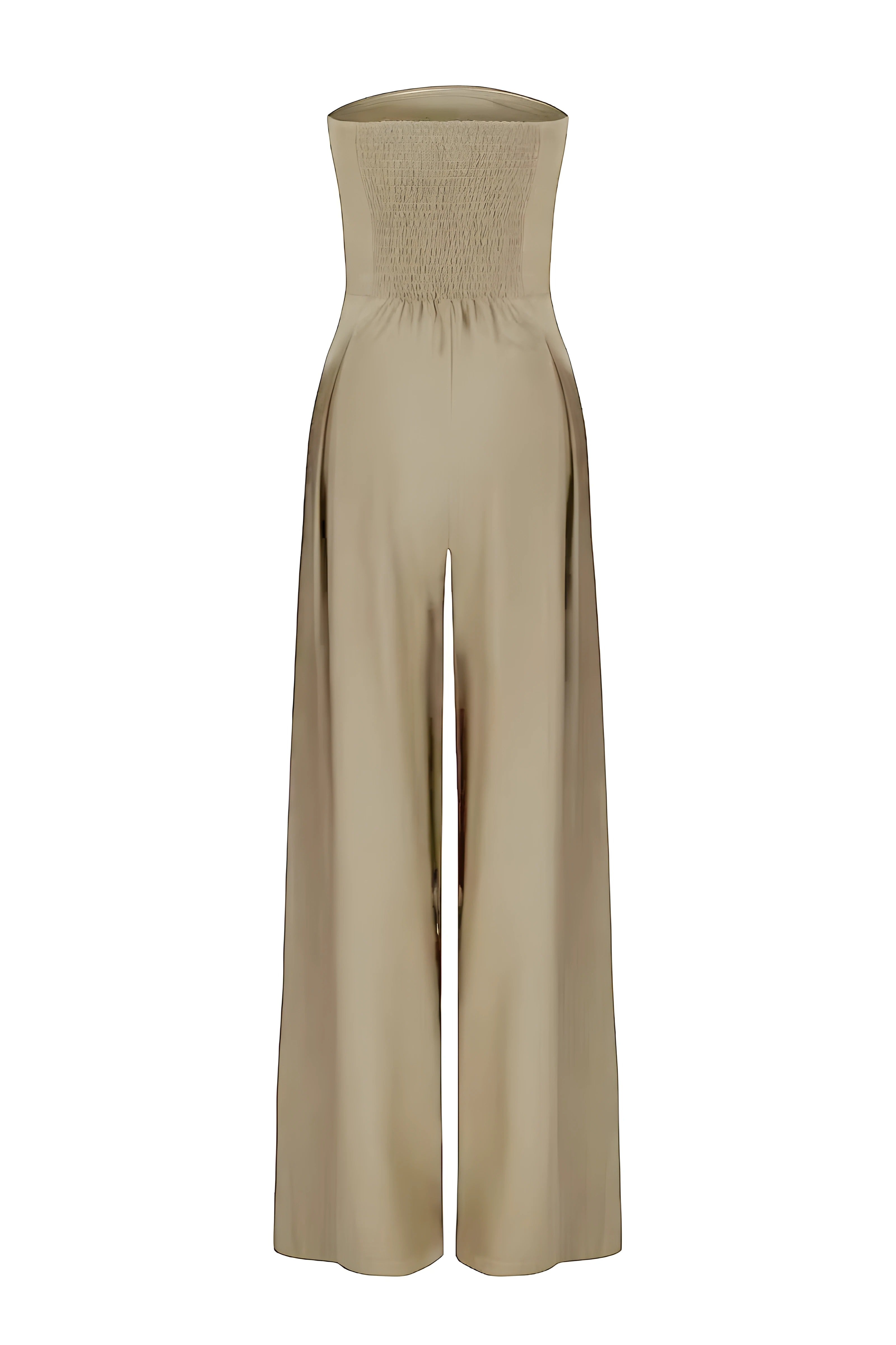 combinaison femme Viola sans bretelles – jumpsuit élégante à jambes larges
