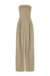 combinaison femme Viola sans bretelles – jumpsuit élégante à jambes larges