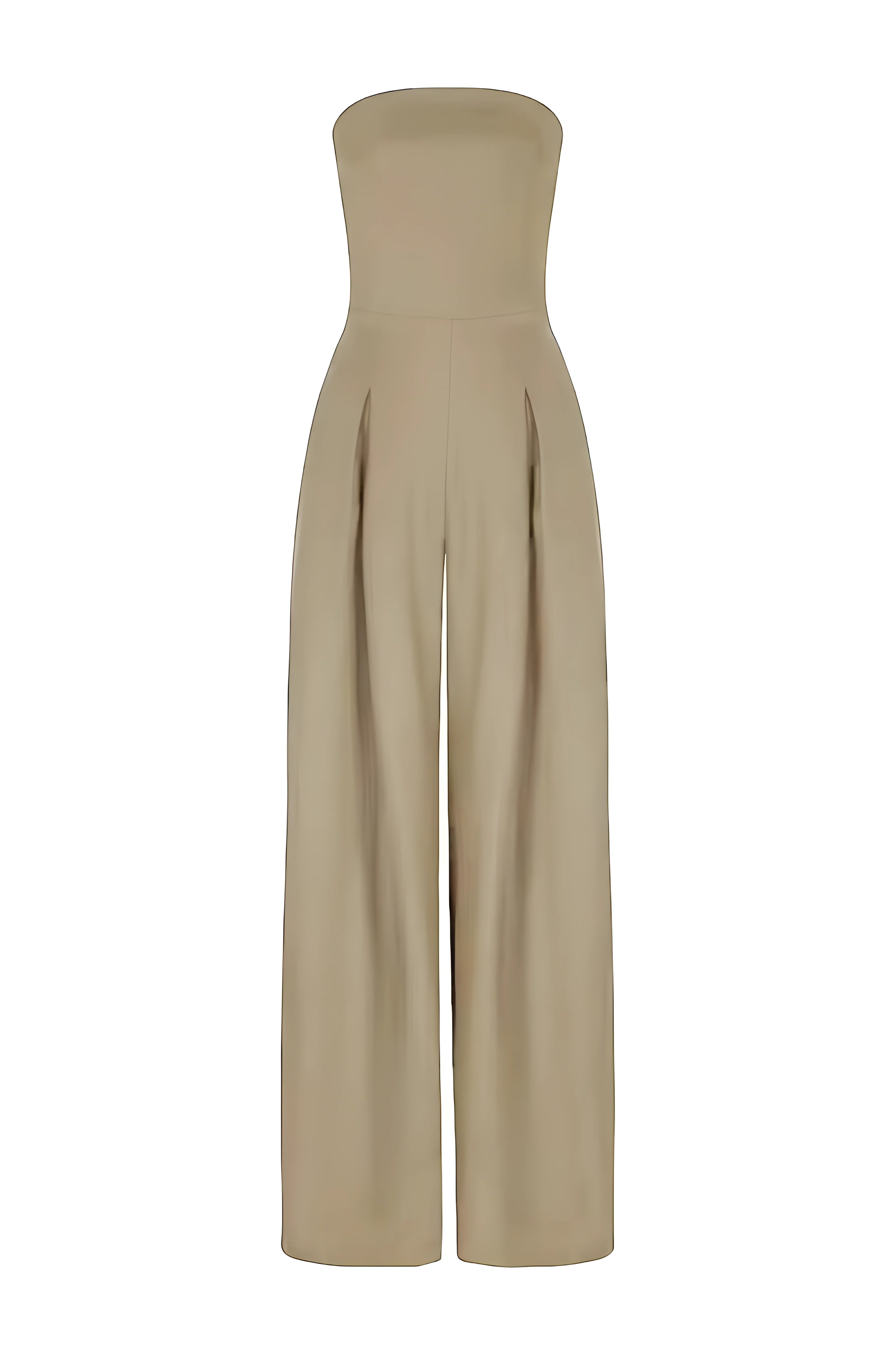 combinaison femme Viola sans bretelles – jumpsuit élégante à jambes larges