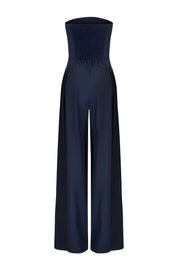 combinaison femme Viola sans bretelles – jumpsuit élégante à jambes larges