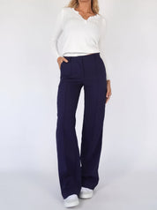 Pantalon femme Beau – taille haute à jambes droites & coupe élégante intemporelle