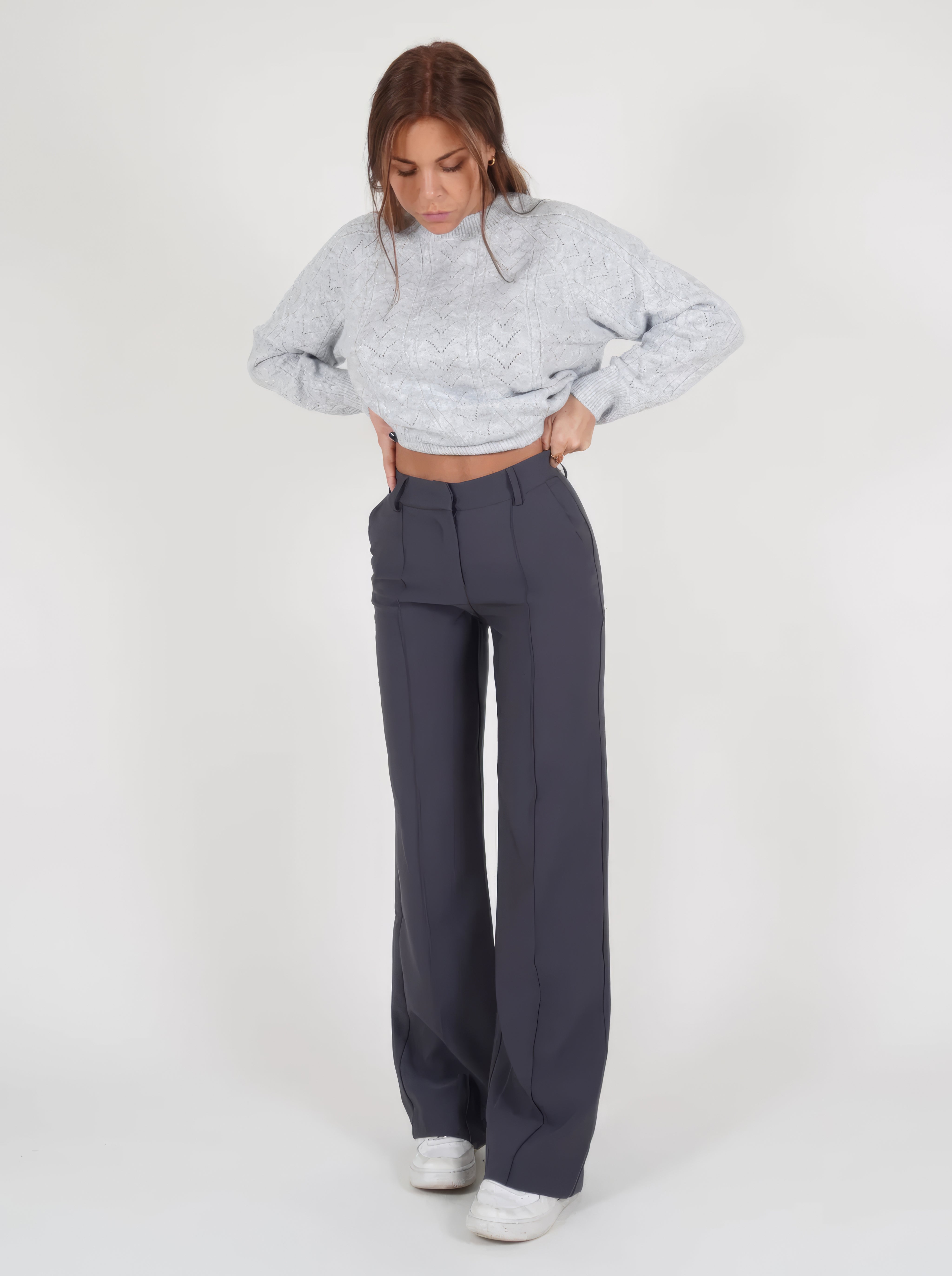 Pantalon femme Beau – taille haute à jambes droites & coupe élégante intemporelle