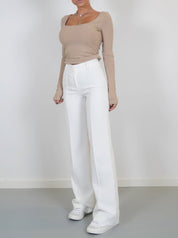 Pantalon femme Beau – taille haute à jambes droites & coupe élégante intemporelle