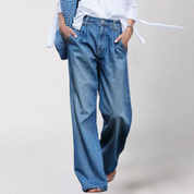 Jeans femme ample en denim haut de gamme – confort & style