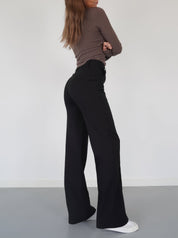 Pantalon femme Beau – taille haute à jambes droites & coupe élégante intemporelle