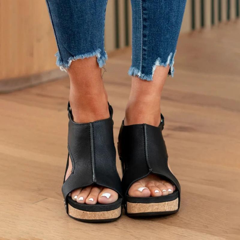 Sandales orthopédiques femme — cuir véritable & confort ergonomique