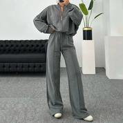 Ensemble de survêtement femme Quintana – set confortable en coton mélangé pour automne & hiver