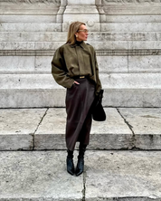 Veste femme Fabiane – manteau oversize en suède luxueux & coupe chaude pour l’hiver