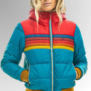 parka femme Puck – doudoune imperméable avec bande rétro & coupe moderne
