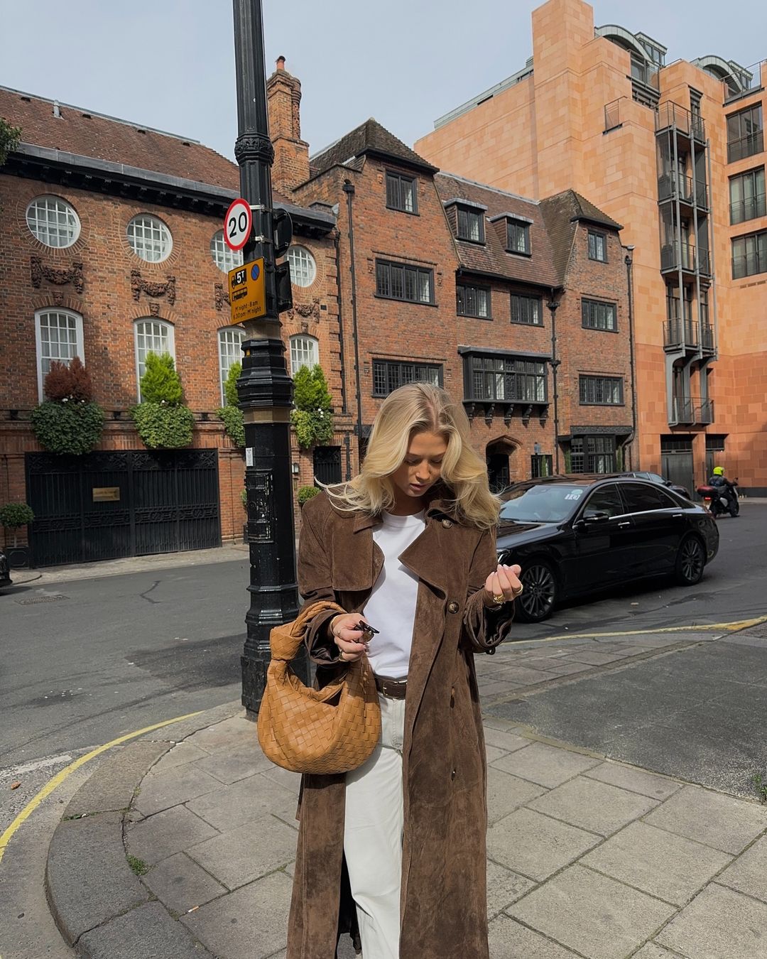 Trench faux-suède Paris oversize à ceinture — manteau long élégant
