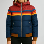 parka femme Puck – doudoune imperméable avec bande rétro & coupe moderne