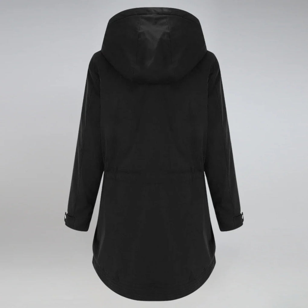 Parka femme chaude & imperméable avec capuche amovible