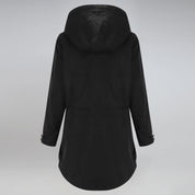 Parka femme chaude & imperméable avec capuche amovible