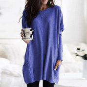 Long pull femme – Tricot oversize confortable au design intemporel