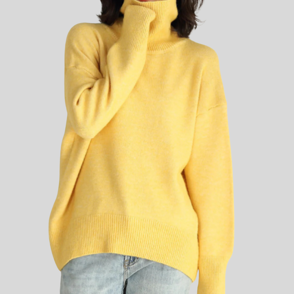 Pull col roulé femme — maille douce & coupe ajustée moderne