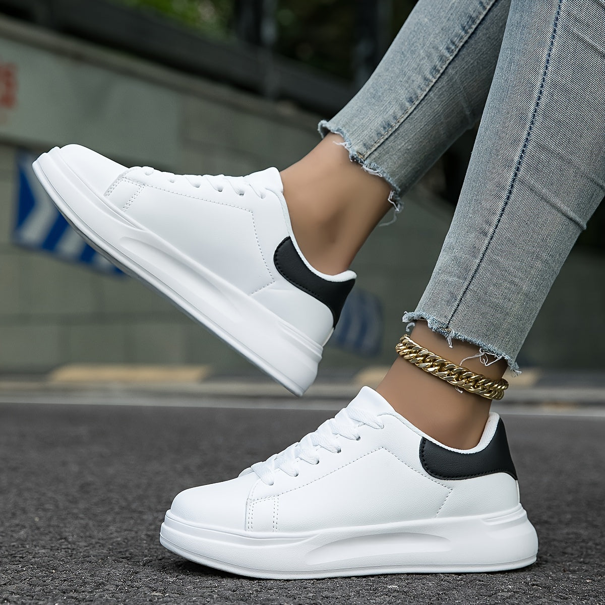Sneakers orthopédiques blanches femme — confort & soutien