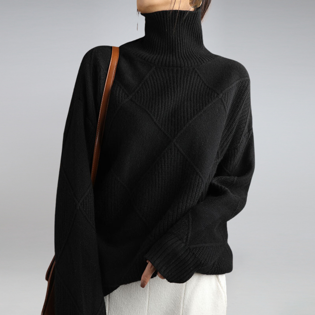 Pull col roulé femme en cachemire — douceur luxueuse & chaleur respirante
