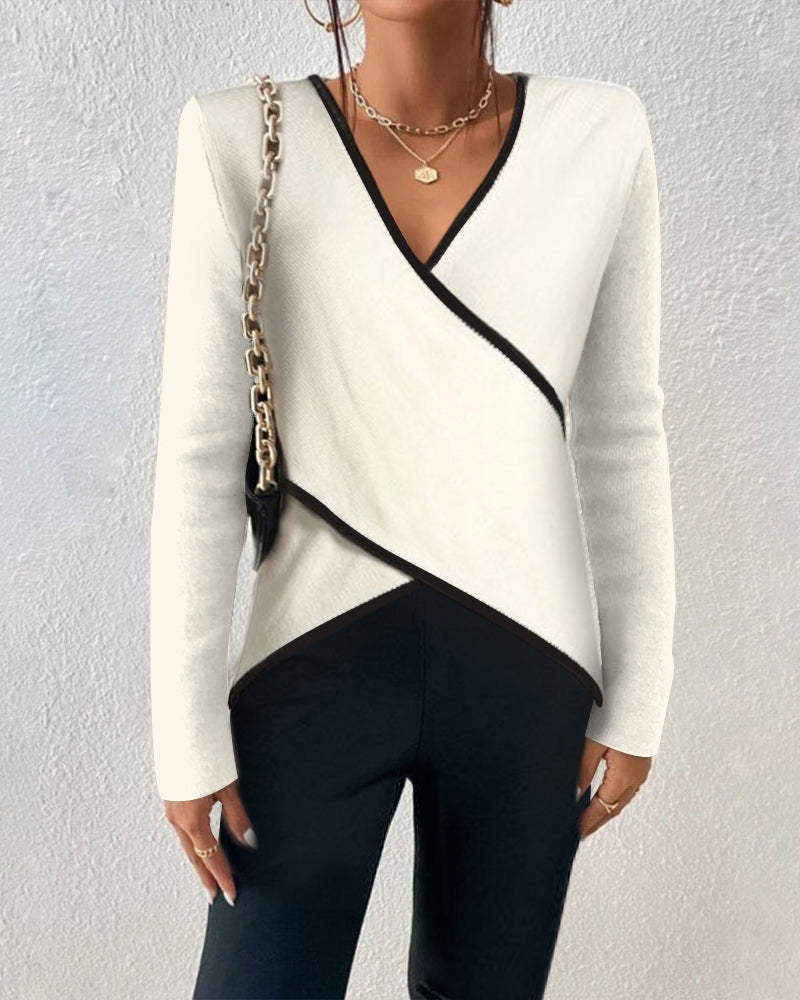 Danielle | Pull Femme Col V en Coton – Élégance Intemporelle & Confort Luxueux