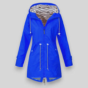 Manteau imperméable femme Laura – trench long avec capuche ajustable & coupe élégante