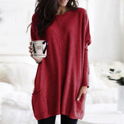 Long pull femme – Tricot oversize confortable au design intemporel