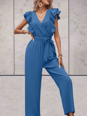 Nellie | Combinaison femme élégante – Volants & cordon taille ajustable