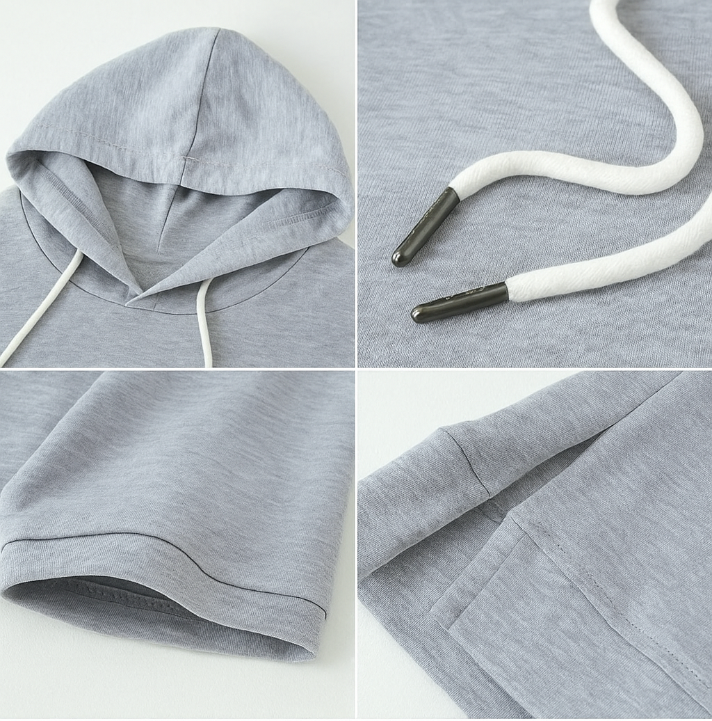 Alison – Sweat à capuche à manches courtes