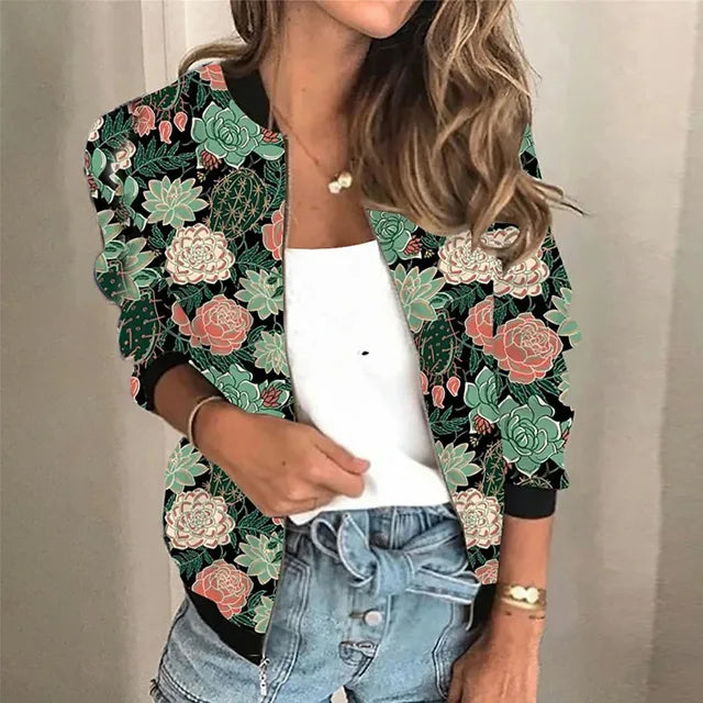 Veste Légère Imprimée pour Femme – Chic, Confortable & Parfaite pour Mi-Saison