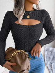 Pull Femme Col Rond à Manches Longues – Maille Douce, Style Chic & Confortable