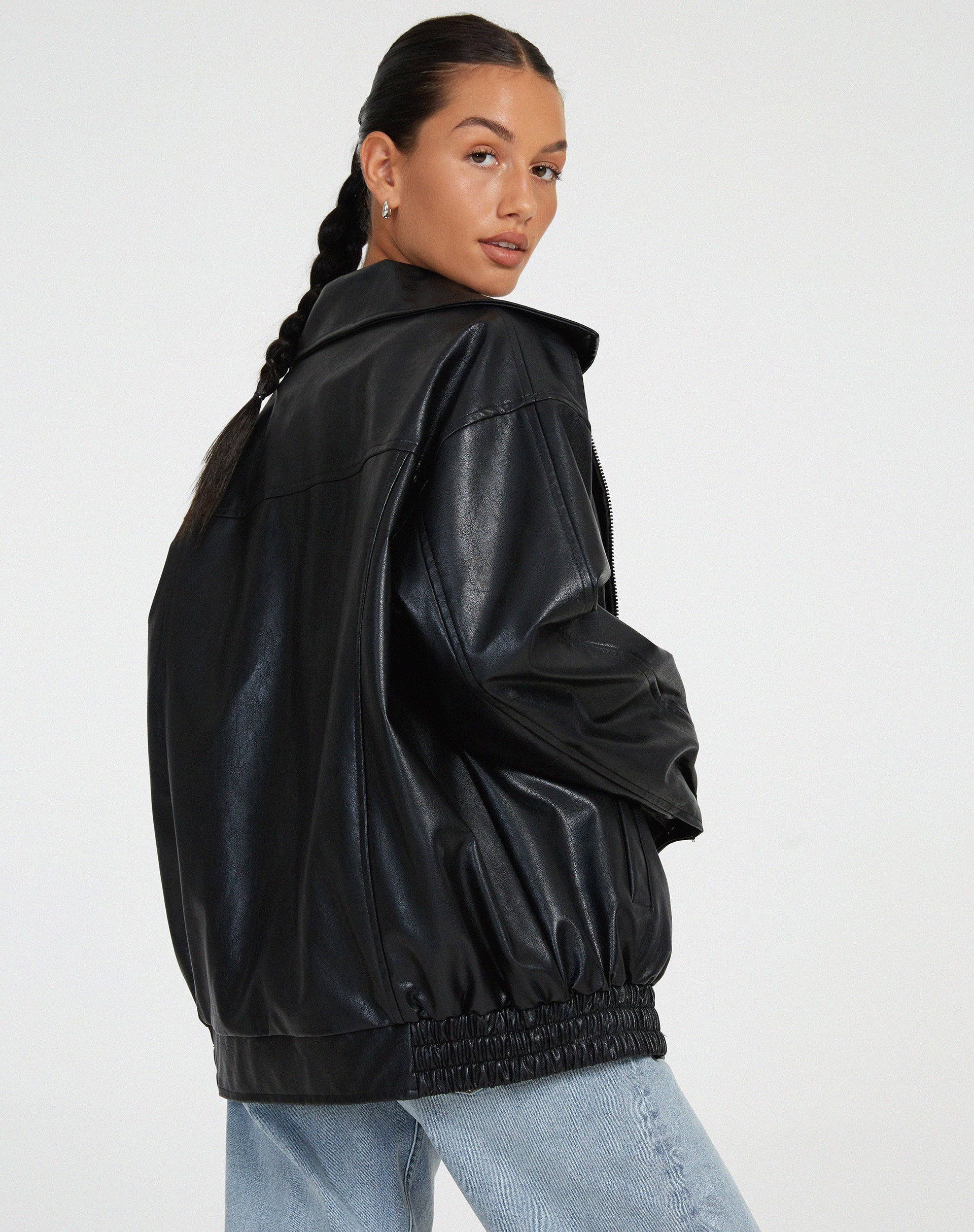 Veste femme cuir oversize — blouson léger été au style intemporel & moderne