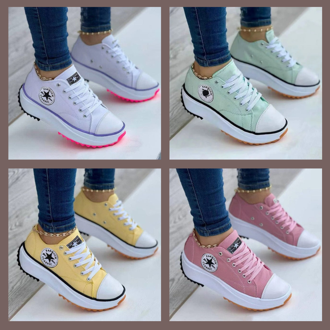 Baskets orthopédiques femme Star – sneakers tendance avec confort et soutien