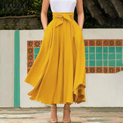 Jupe maxi ligne A ceinture nouée — fluide & estivale