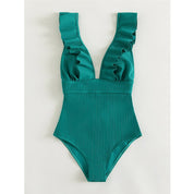 Maillot de bain femme Boho Vardi Dante – Une-pièce sexy avec col V et dos noué