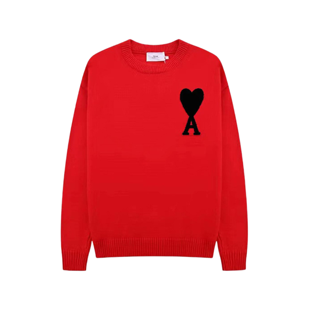 Pull femme Heidi – pull doux à imprimé cœurs & coupe confortable pour l’hiver