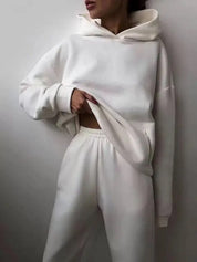 Ensemble femme hoodie + jogging — survêtement chaud & stylé pour loungewear