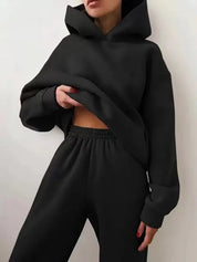 Ensemble femme hoodie + jogging — survêtement chaud & stylé pour loungewear