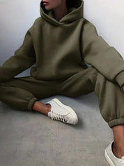 Ensemble femme hoodie + jogging — survêtement chaud & stylé pour loungewear
