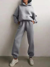 Ensemble femme hoodie + jogging — survêtement chaud & stylé pour loungewear