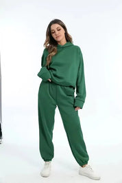 Ensemble femme hoodie + jogging — survêtement chaud & stylé pour loungewear